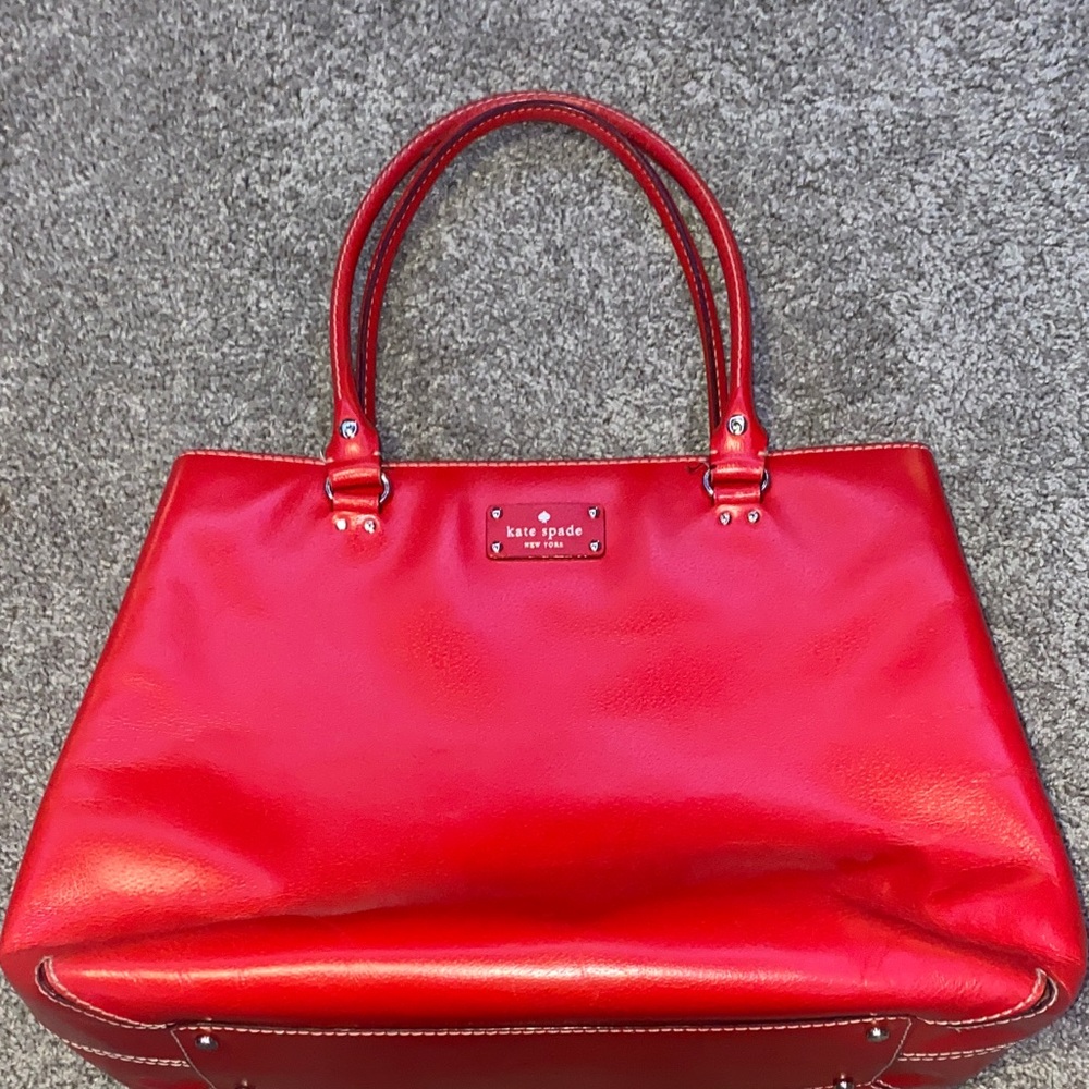 ❤️ Kate Spade Shiny Red Tote Bag ❤️